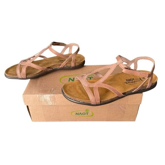 Naot Dorith Latte Brown Leather Sandal Size 38 U.S. Size 7 - Picture 5 of 12